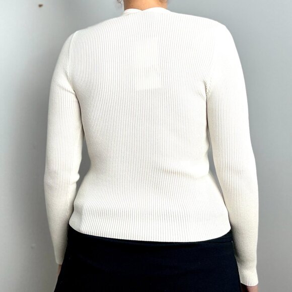 Zara White Button-Up Cardigan - Picture 6 of 16